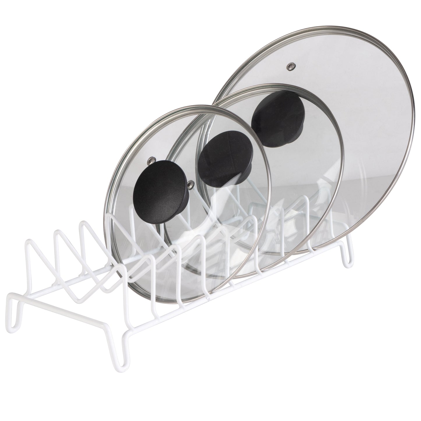 Kitchen Details Lid Organizer, White (Dimensions: 13.9 x 6.6 x 5.5 inch)