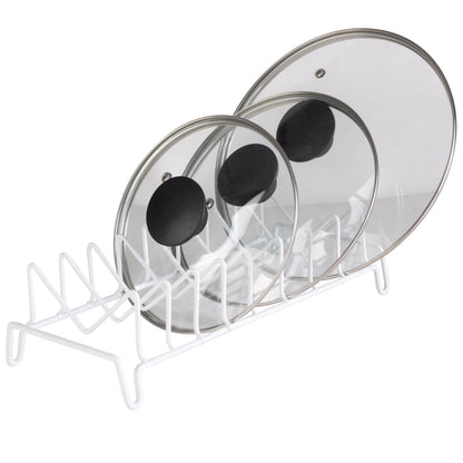 Kitchen Details Lid Organizer, White (Dimensions: 13.9 x 6.6 x 5.5 inch)