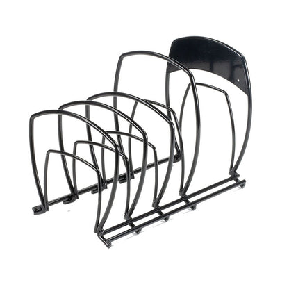 Lodge Cookware Organizer - 5-Tier - Multi-Tier Storage Rack for Cookware & Accessories - Space-Saving Organizer for Cast Iron, Lids & Kitchen Essentials - Matte Black