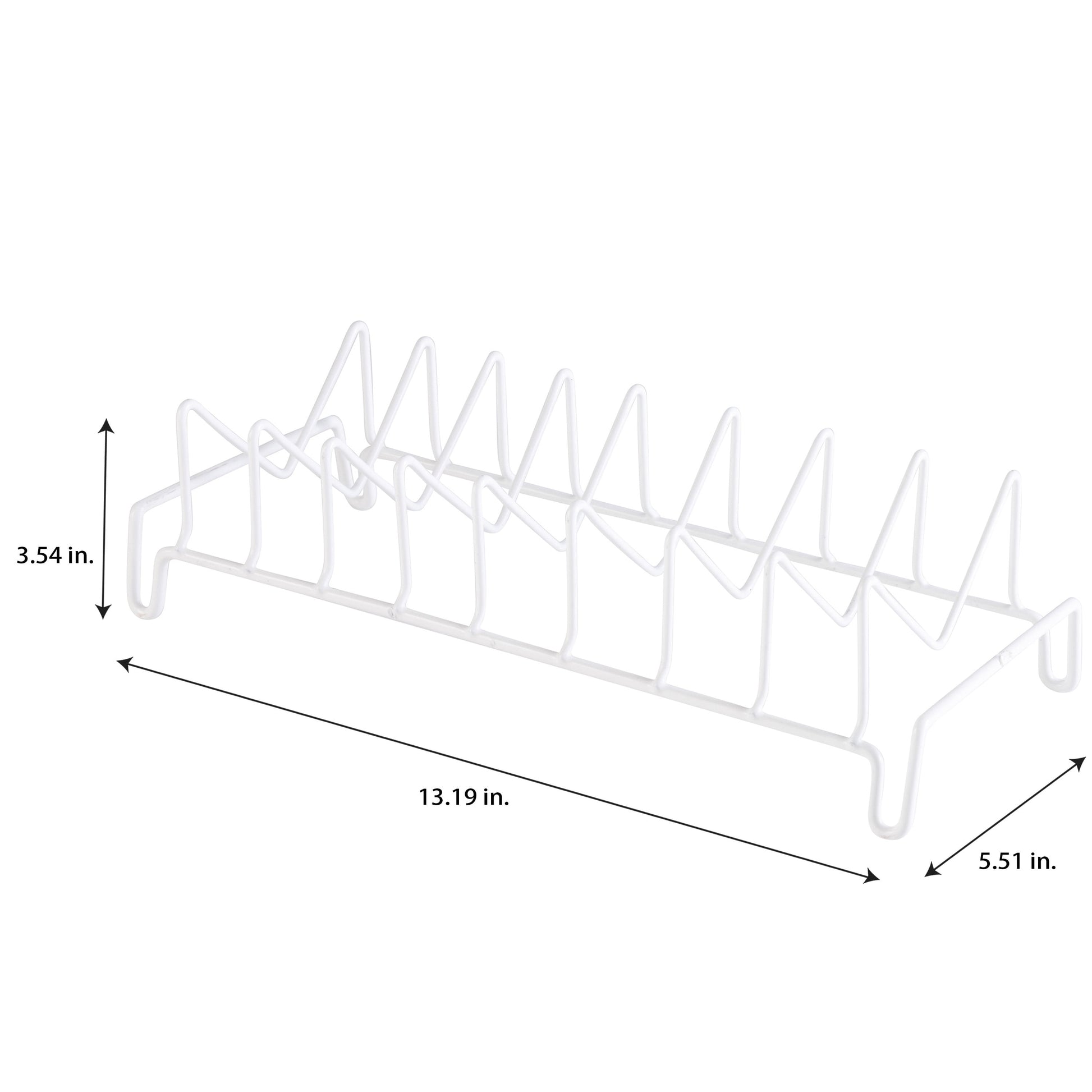 Kitchen Details Lid Organizer, White (Dimensions: 13.9 x 6.6 x 5.5 inch)