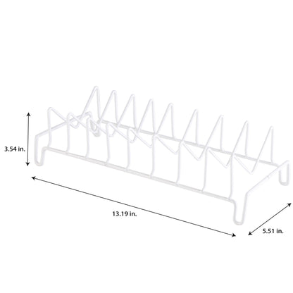 Kitchen Details Lid Organizer, White (Dimensions: 13.9 x 6.6 x 5.5 inch)